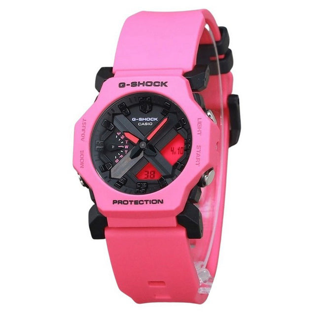 Casio G-Shock Analog Digital Purple Resin Strap Black Dial Quartz GA-2300-4A 200M Men's Watch