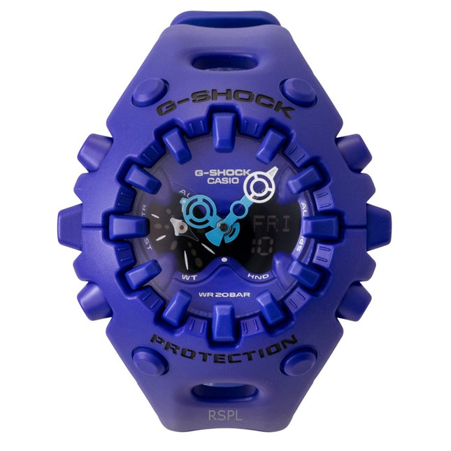 Casio G-Shock Analog Digital Resin Strap Blue Dial Quartz GA-V01-2A 200M Men's Watch