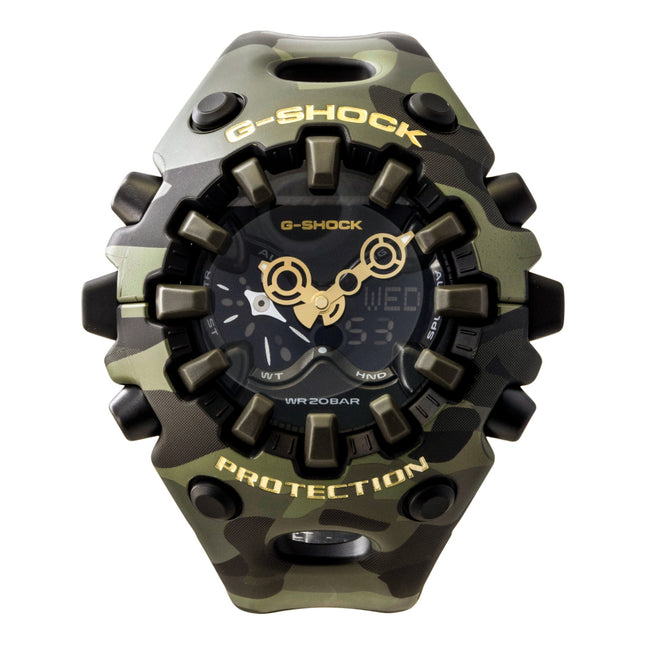 Casio G-Shock Analog Digital Resin Strap Black Dial Quartz GA-V01CMG-3A 200M Men's Watch