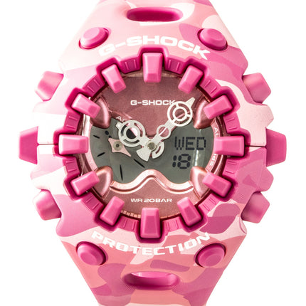 Casio G-Shock Analog Digital Resin Strap Pink Dial Quartz GA-V01CMG-4A 200M Women's Watch