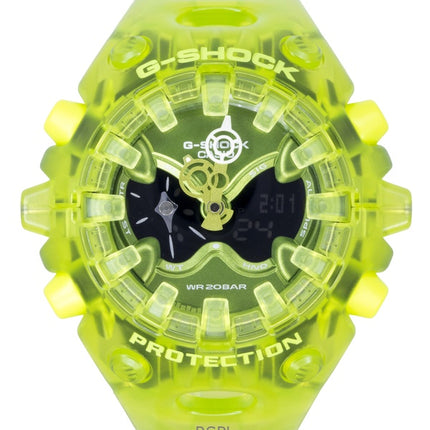 Casio G-Shock Resin Strap Analog Digital Green Dial Quartz GA-V01SKE-3A 200M Men's Watch