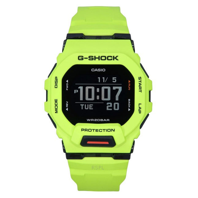 Casio G-Shock G-Squad Digital Smartphone Link Yellow Resin Strap Quartz GBD-200-9 200M Men's Watch