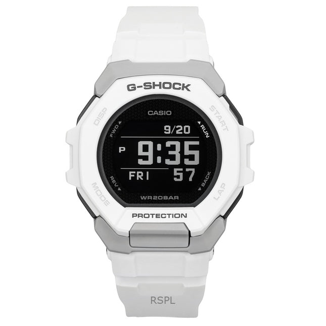 Casio G-Shock G-Squad Digital Smartphone Link White Bio-Based Resin Quartz GBD-300-7 200M Men's Watch