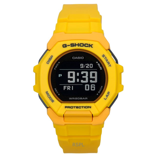 Casio G-Shock G-Squad Digital Smartphone Link Yellow Bio-Based Resin Quartz GBD-300-9 200M Men's Watch
