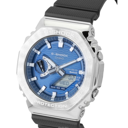 Casio G-Shock G-Steel Bio-Based Resin Strap Smartphone Link Analog Digital Blue Dial Solar GBM-2100A-2B 200M Men's Watch