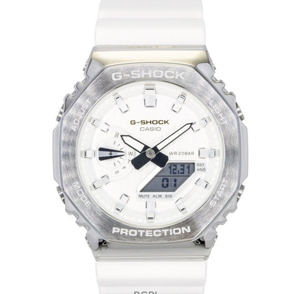 Casio G-Shock G-Steel Analog Digital Limited Edition White Dial Quartz GM-2110SH-7A 200M Men's Watch