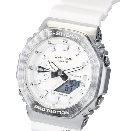 Casio G-Shock G-Steel Analog Digital Limited Edition White Dial Quartz GM-2110SH-7A 200M Men's Watch