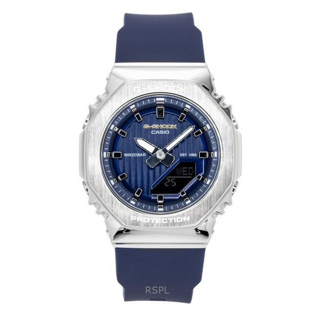 Casio G-Shock Analog Digital Limited Edition Bio-Based Resin Blue Dial Quartz GM-S2110SH-2A 200M Women's Watch