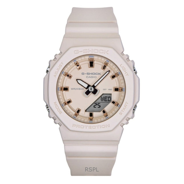 Casio G-Shock Analog Digital Resin Strap Beige Dial Quartz GMA-P2100M-4A 200M Women's Watch