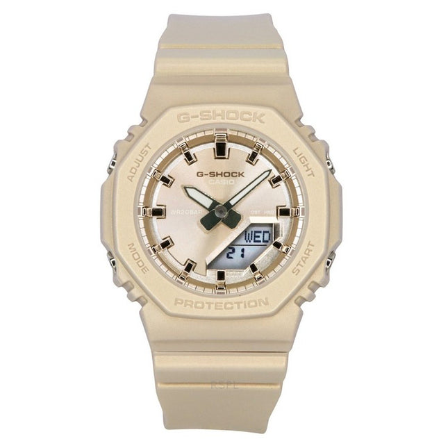 Casio G-Shock Analog Digital Bio-Based Resin Strap Rose Gold Dial Quartz GMA-P2100ST-9A 200M Women's Watch