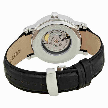 Mathey-Tissot Renaissance Genuine Leather Strap Black Dial Automatic H9030AN Men's Watch