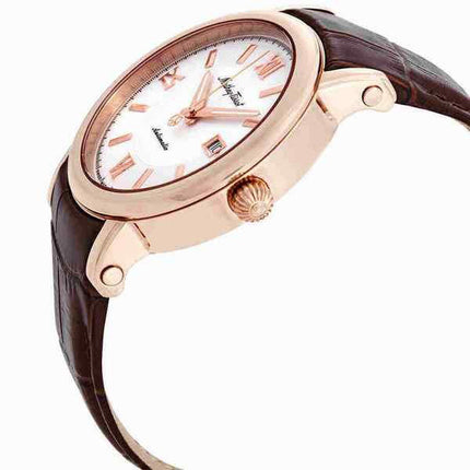 Mathey-Tissot Renaissance Genuine Leather Strap White Dial Automatic H9030PI Men's Watch