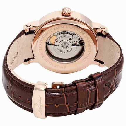 Mathey-Tissot Renaissance Genuine Leather Strap White Dial Automatic H9030PI Men's Watch