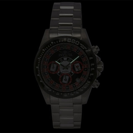 Invicta Speedway Roulette Casino Chronograph GMT Stainless Steel Black Dial Quartz 44643 200M Men's Watch