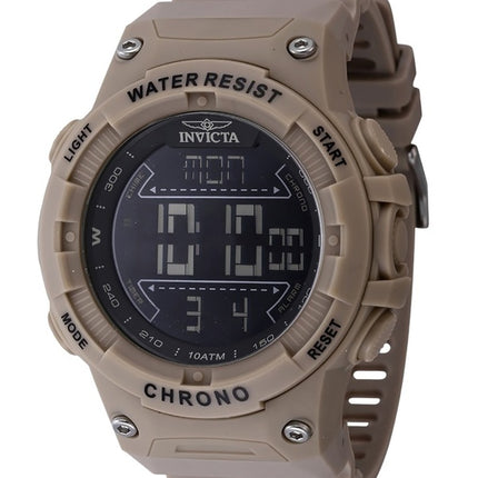 Invicta Racing Digital Chronograph Polyurethane Strap Black Dial Quartz 47526 100M Men's Watch