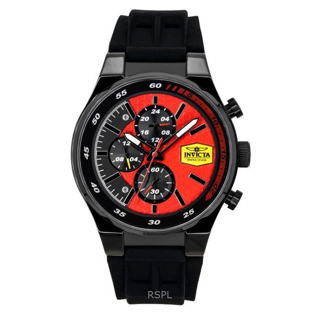 Invicta Racing Chronograph Silicone Strap Red Dial Quartz 48877 Men's Watch