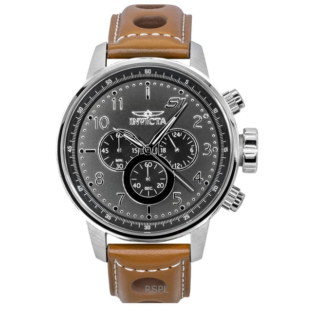 Invicta S1 Rally Zager Exclusive Chronograph Leather Strap Quartz 90102 100M Men's Watch