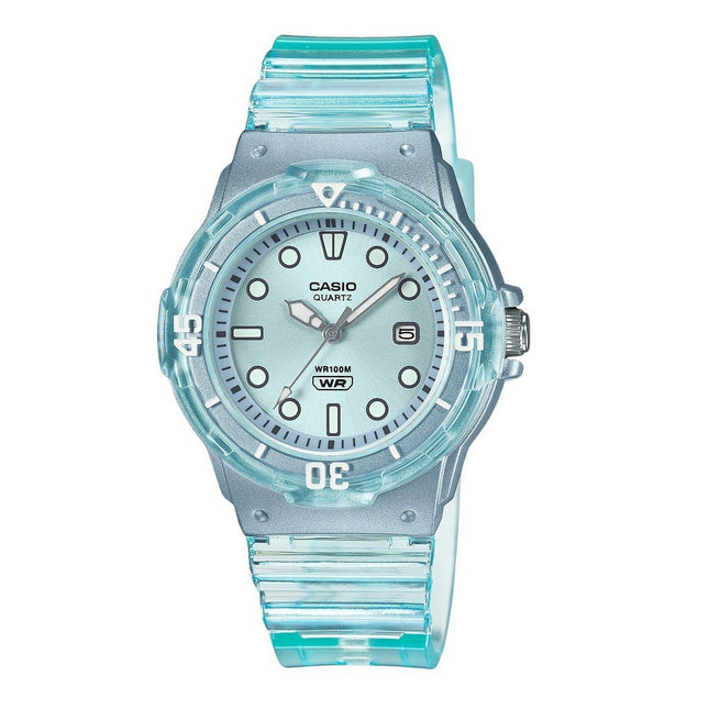 Casio POP Analog Resin Strap Blue Dial Translucent Quartz LRW-200HS-2EV 100M Women's Watch