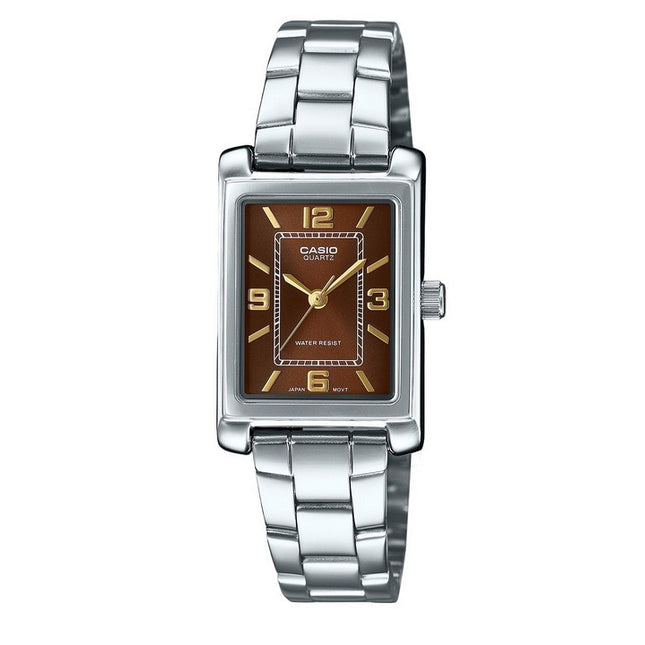 Casio Standard Analog Stainless Steel Brown Dial Quartz LTP-1234DD-5A Women's Watch