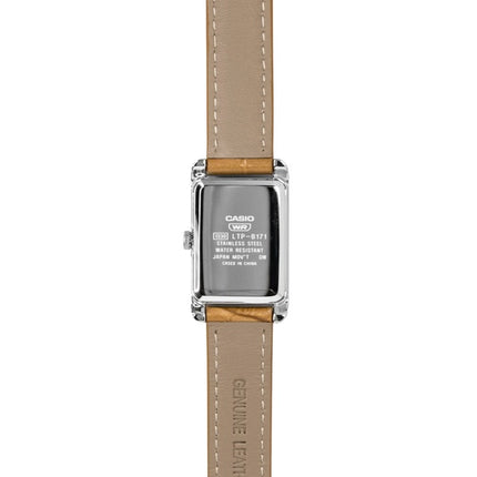 Casio Analog Leather Strap White Dial Quartz LTP-B171L-7A2 Women's Watch