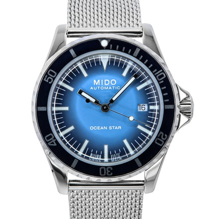 Mido Ocean Star Tribute Blue Dial Automatic Diver's M026.807.11.041.01 200M Men's Watch With Extra Strap