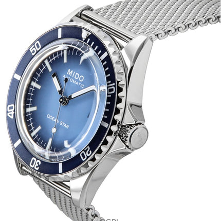 Mido Ocean Star Tribute Blue Dial Automatic Diver's M026.807.11.041.01 200M Men's Watch With Extra Strap