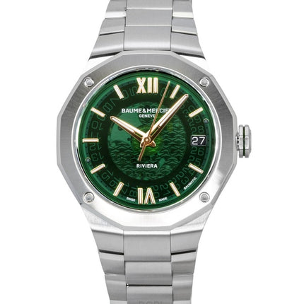 Baume & Mercier Riviera Stainless Steel Green Dial Automatic M0A10770 100M Men's Watch
