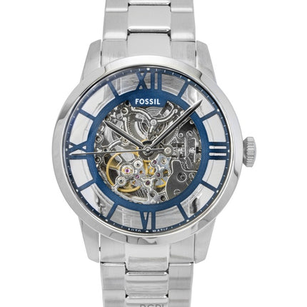 Fossil Townsman Stainless Steel Blue Skeleton Dial Automatic ME3260 Men's Watch