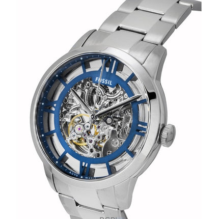 Fossil Townsman Stainless Steel Blue Skeleton Dial Automatic ME3260 Men's Watch