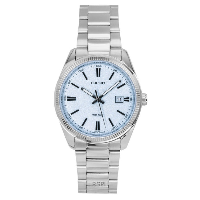 Casio Standard Analog Stainless Steel Light Blue Dial Quartz MTP-1302DA-2A2V Men's Watch