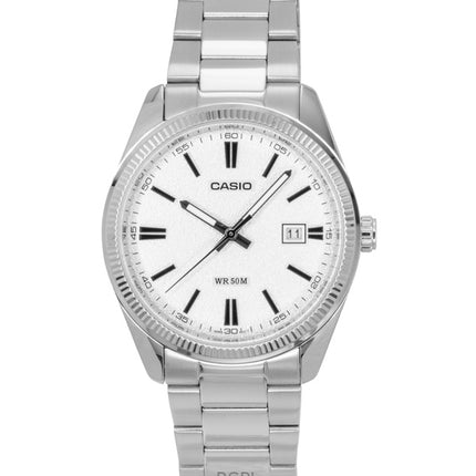 Casio Standard Analog Stainless Steel White Dial Quartz MTP-1302DA-7AV Unisex Watch