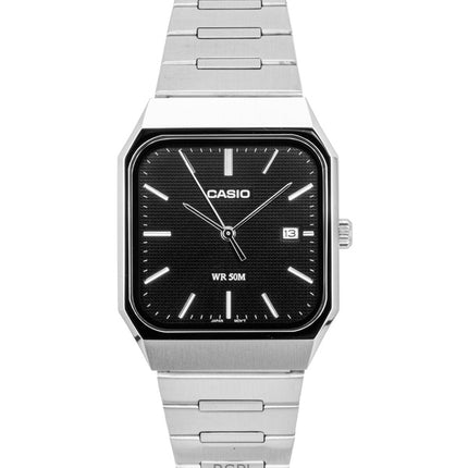 Casio Standard Analog Stainless Steel Black Dial Quartz MTP-B185D-1AV Men's Watch