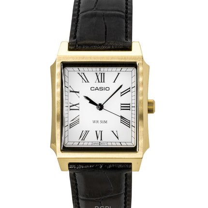 Casio Standard Analog Leather Strap White Dial Quartz MTP-B190GL-7BV Men's Watch