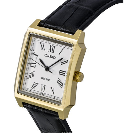 Casio Standard Analog Leather Strap White Dial Quartz MTP-B190GL-7BV Men's Watch