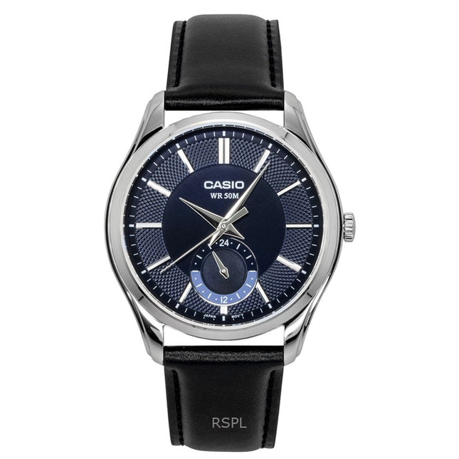 Casio Analog Leather Strap Blue Dial Quartz MTP-B315L-2AV Men's Watch