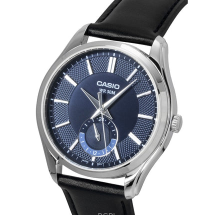Casio Analog Leather Strap Blue Dial Quartz MTP-B315L-2AV Men's Watch