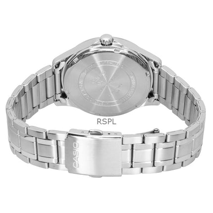 Casio Standard Analog Moon Phase Stainless Steel Black Dial Quartz MTP-M110D-1AV Men's Watch