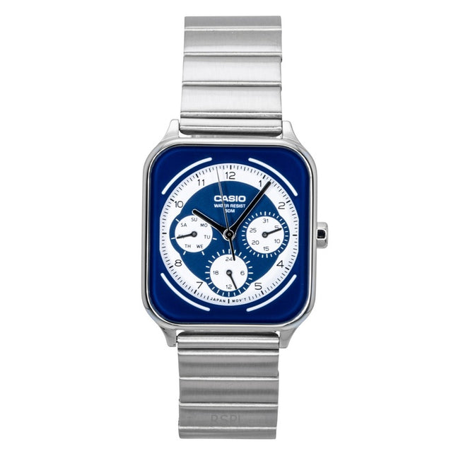 Casio Standard Analog Stainless Steel Blue And White Dial Quartz MTP-M307D-2BV Men's Watch