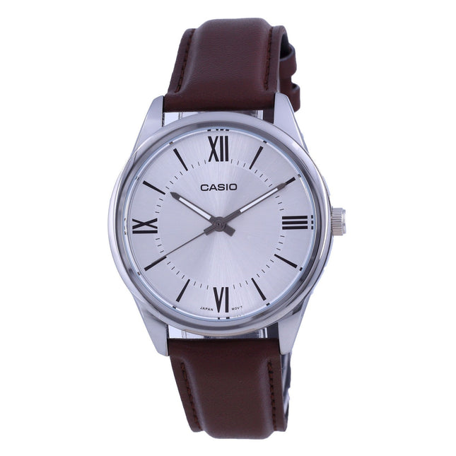 Casio Silver Dial Stainless Steel Analog Quartz MTP-V005L-7B5 MTPV005L-7 Mens Watch