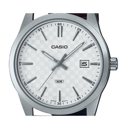 Casio Standard Analog Leather Strap White Dial Quartz MTP-VD03L-5A Men's Watch