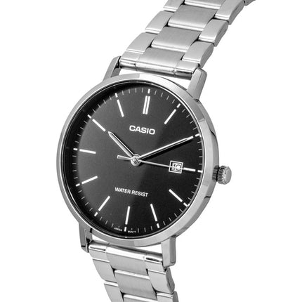 Casio Analog Stainless Steel Black Dial Quartz MTP-VT05D-1E Men's Watch