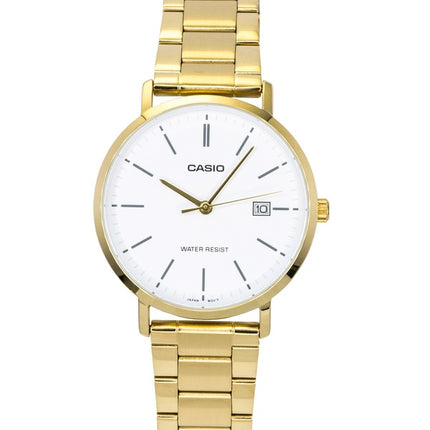 Casio Analog Gold Tone Stainless Steel White Dial Quartz MTP-VT05G-7E Men's Watch