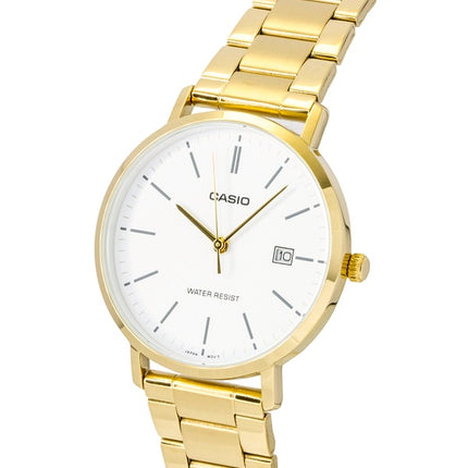 Casio Analog Gold Tone Stainless Steel White Dial Quartz MTP-VT05G-7E Men's Watch