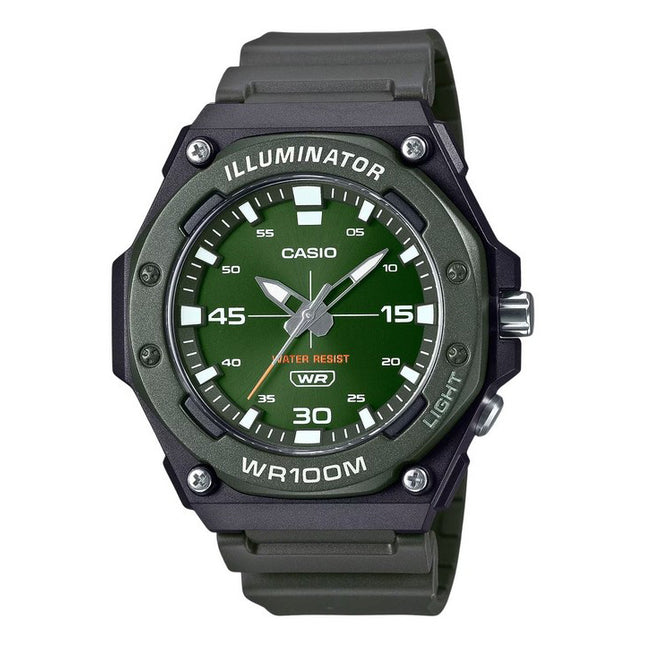 Casio Standard Analog Resin Strap Green Dial Quartz MW-620H-3AV 100M Men's Watch