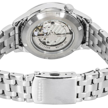 Citizen Stainless Steel Open Heart White Dial Automatic NH9131-73A Men's Watch