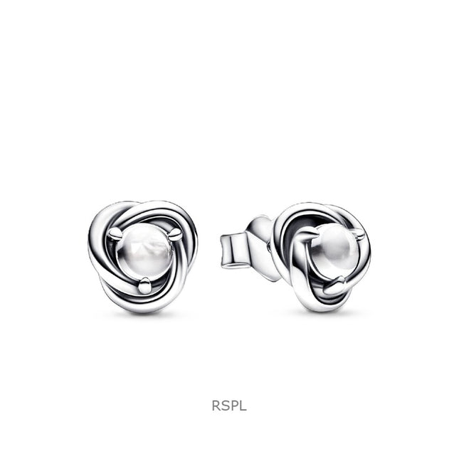 Pandora April Crystal Earrings With Clear Cubic Zirconia P-292335C01 For Women