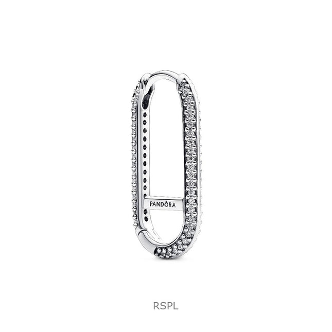 Pandora Me Extended Pave Link Single Earring With Clear Cubic Zirconia P-292796C01 For Women