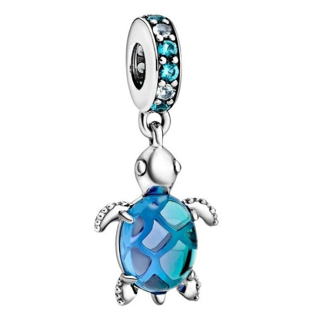 Pandora Murano Glass Sea Turtle Dangle Charm 798939C01 For Women