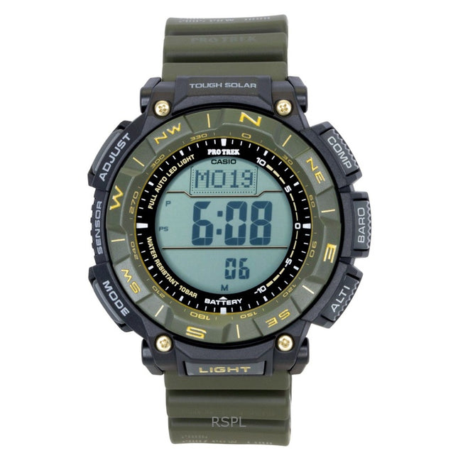 Casio Pro Trek Digital Bio-Based Resin Strap Solar PRG-340ANS-3 100M Men's Watch