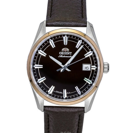 Orient Stretto Leather Strap Brown Dial Automatic RA-AC0R03Y Men's Watch